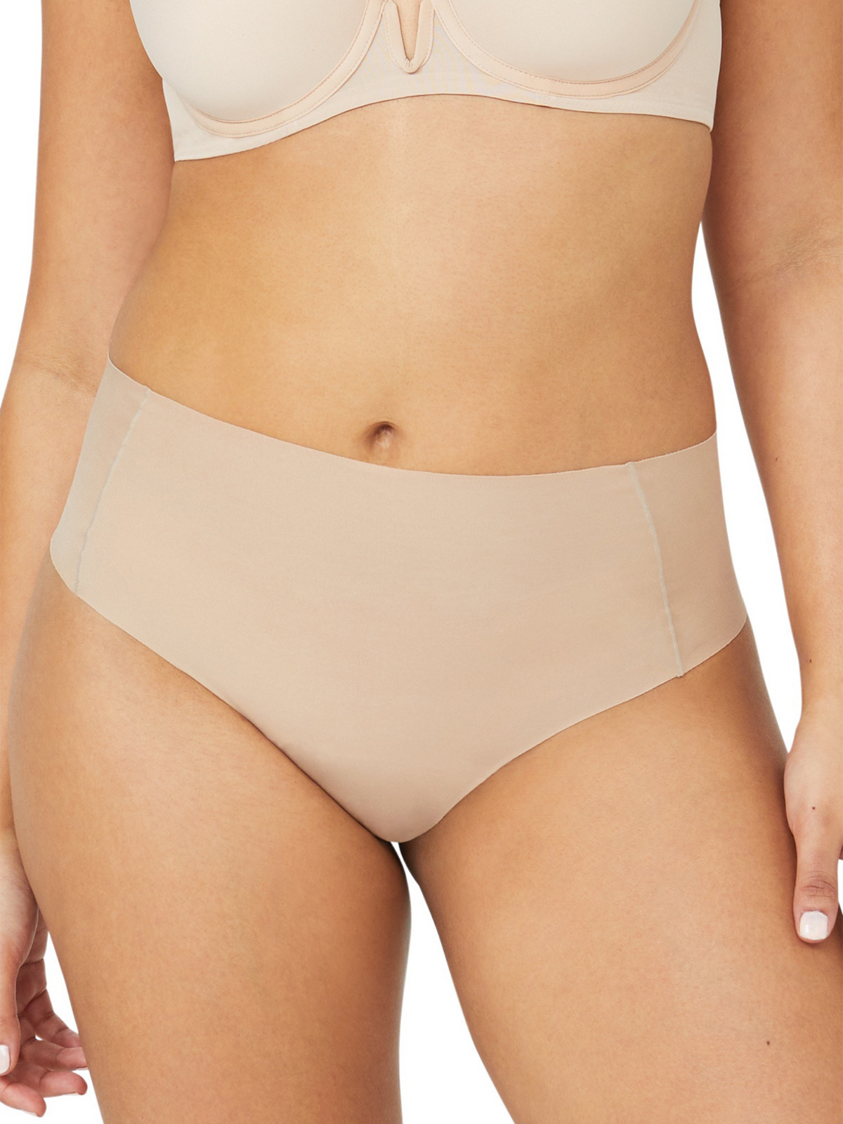 Body Smart Waisted Thong in Beige by Nancy Ganz