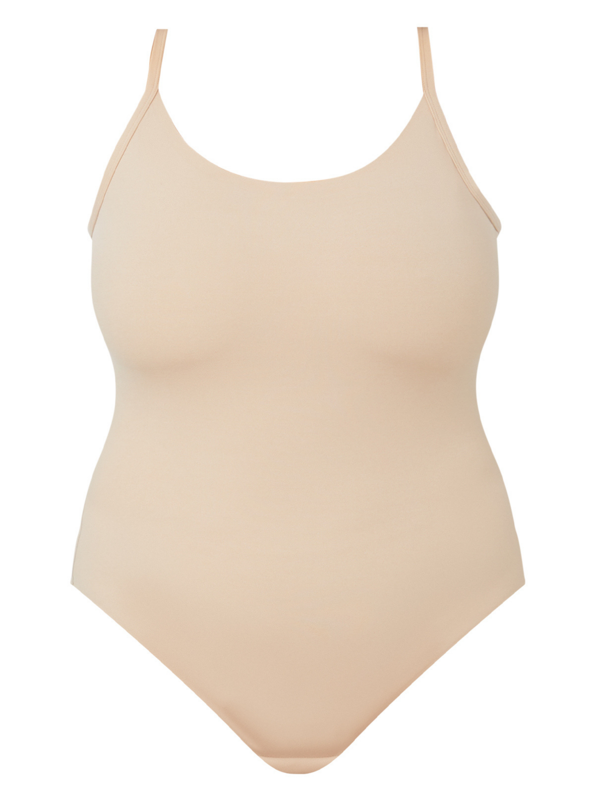 Close-up detail of Nancy Ganz Body Smart Bodysuit showing smooth bonded seams, free-cut fabric, and fine modal-Lycra yarn blend for a sleek, breathable finish.