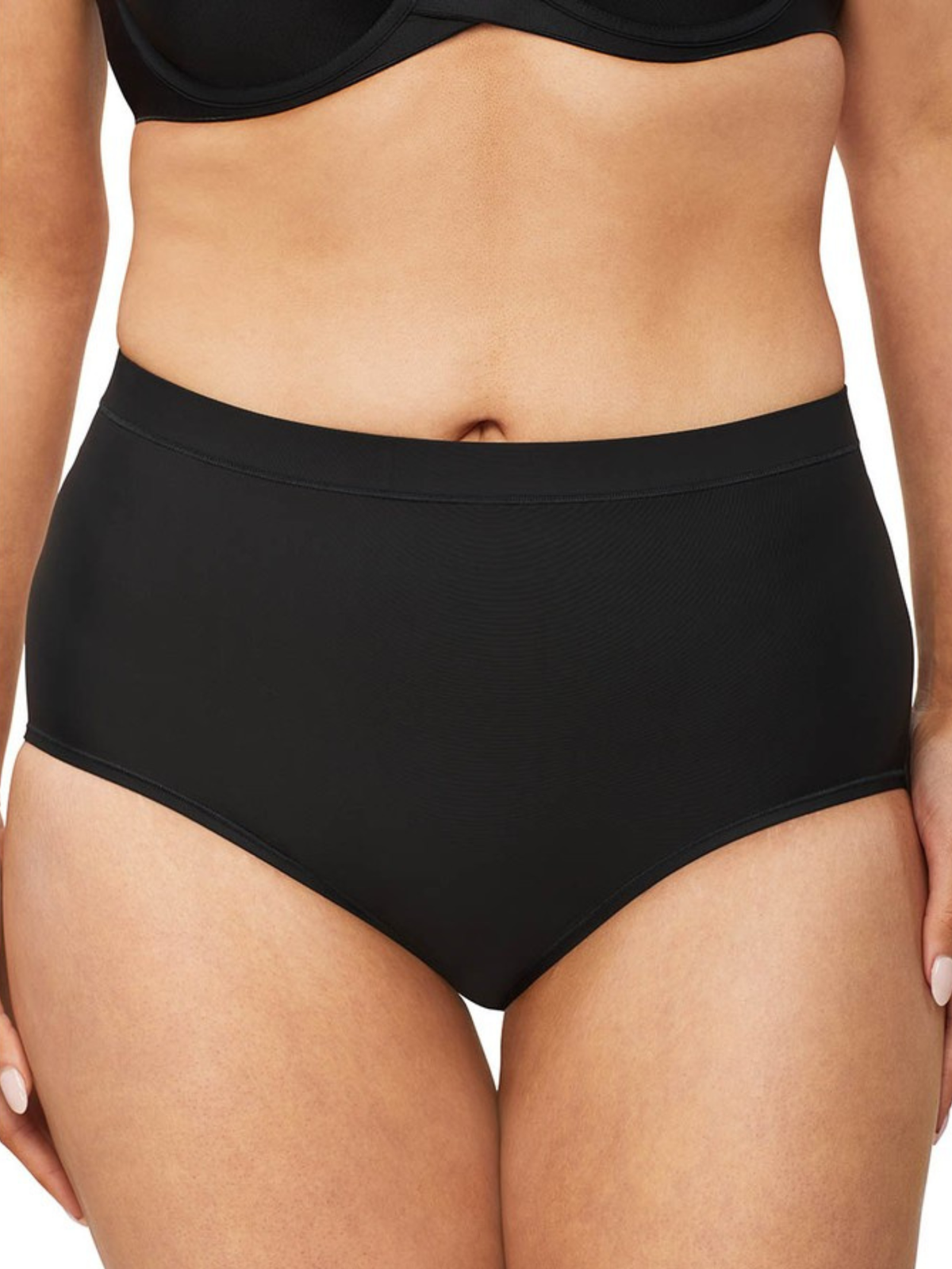 Body Sculpt Waisted Brief in Black by Nancy Ganz.