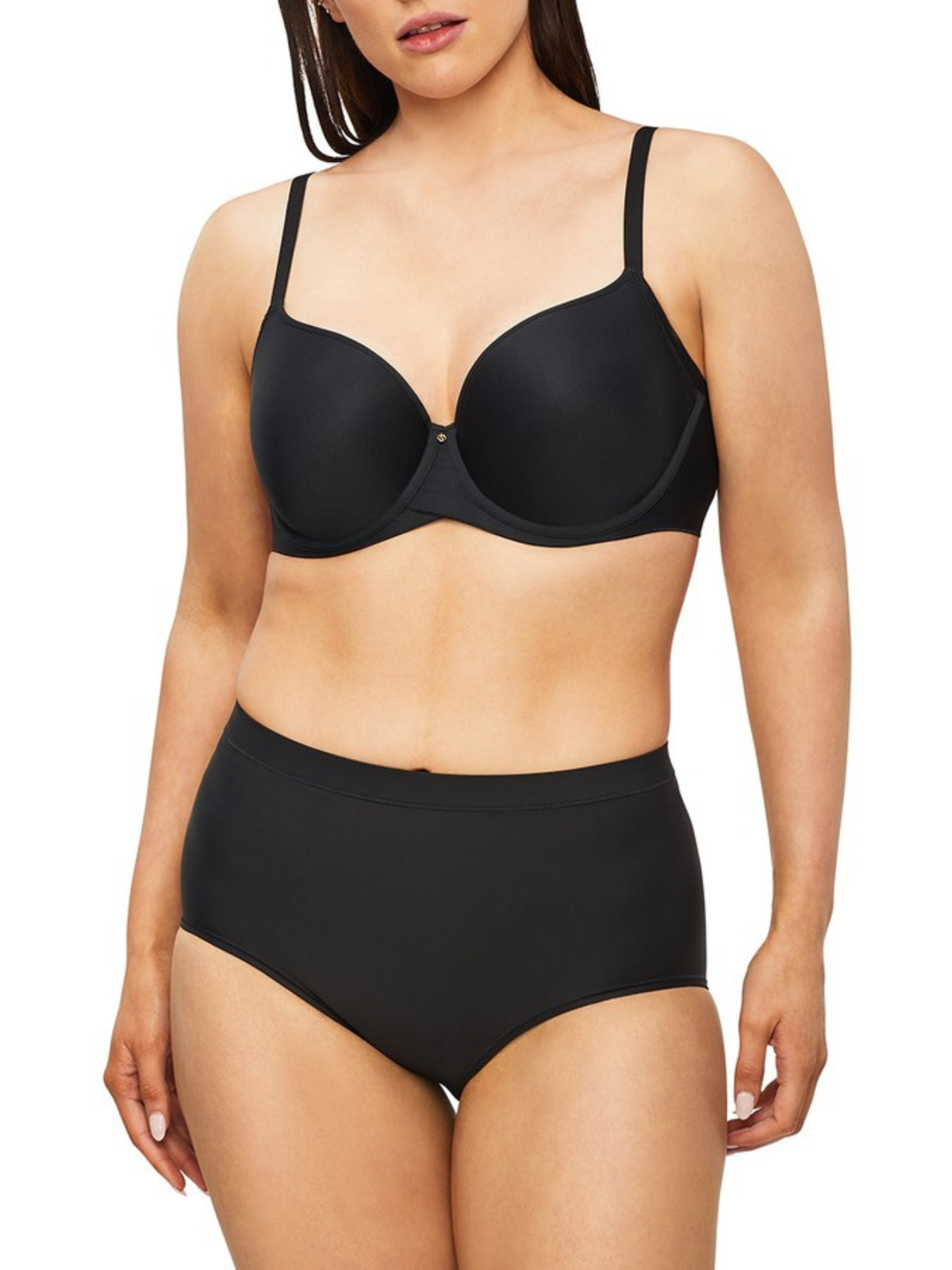 Front view of Nancy Ganz Body Sculpt Waisted Brief, showing a smooth shaping fit with a flattering mid-rise waist.