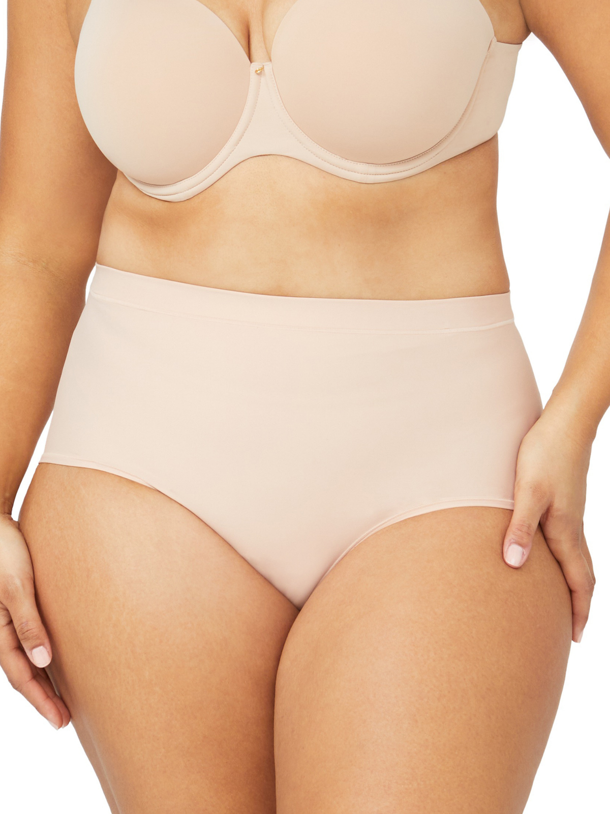 Body Sculpt Waisted Brief in Cameo by Nancy Ganz.
