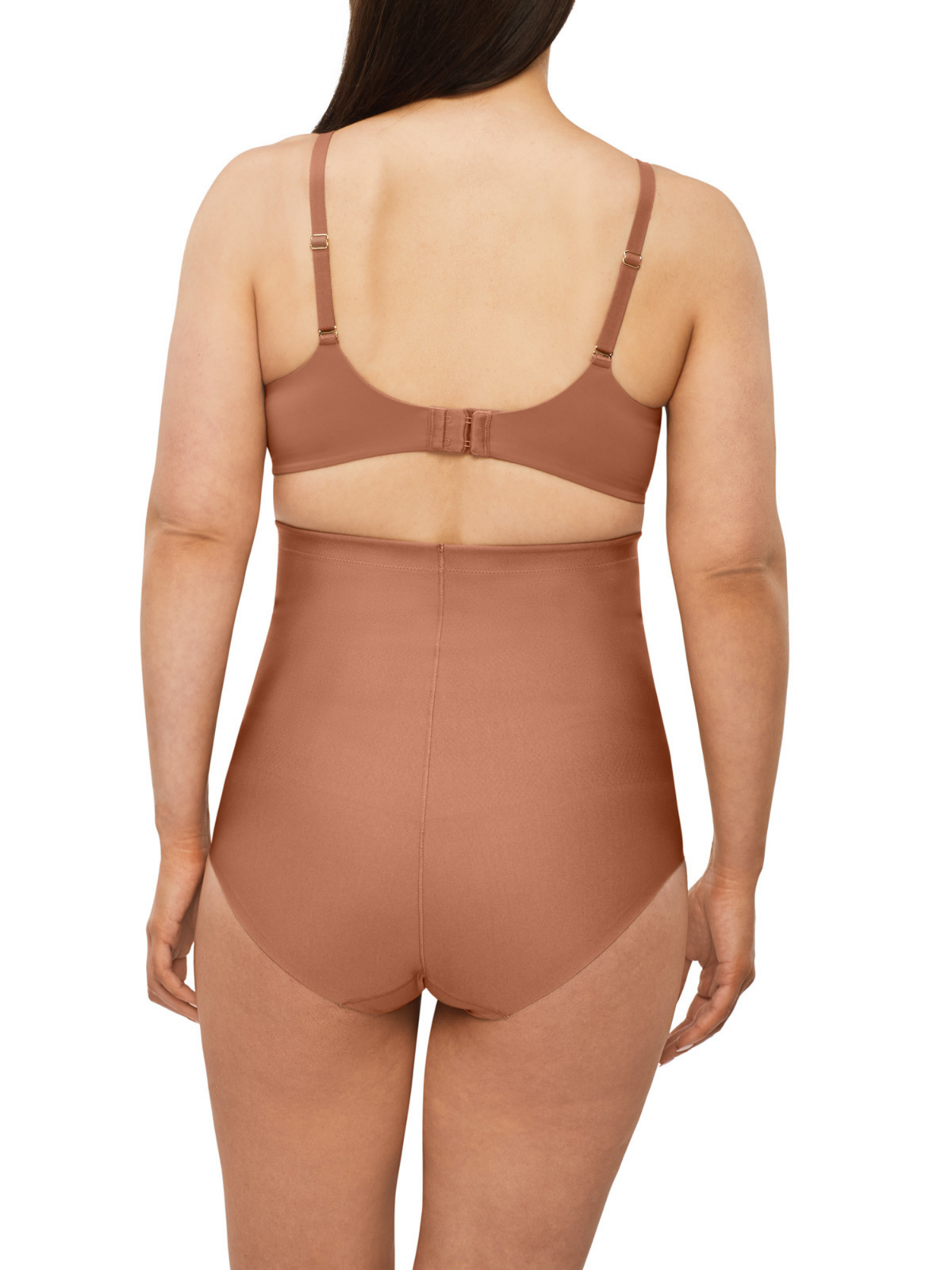 Back detail of Nancy Ganz X-Factor High Waisted Brief with smooth firm shaping and no digging or visible lines.