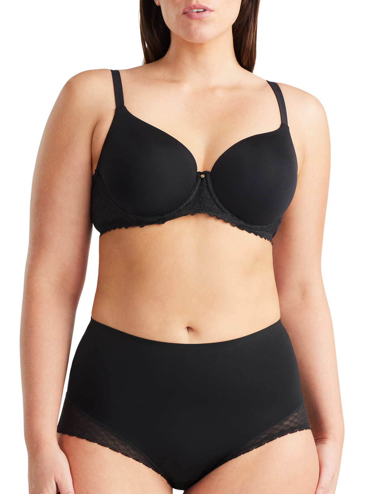 Revive Lace Waisted Brief in Black by Nancy Ganz