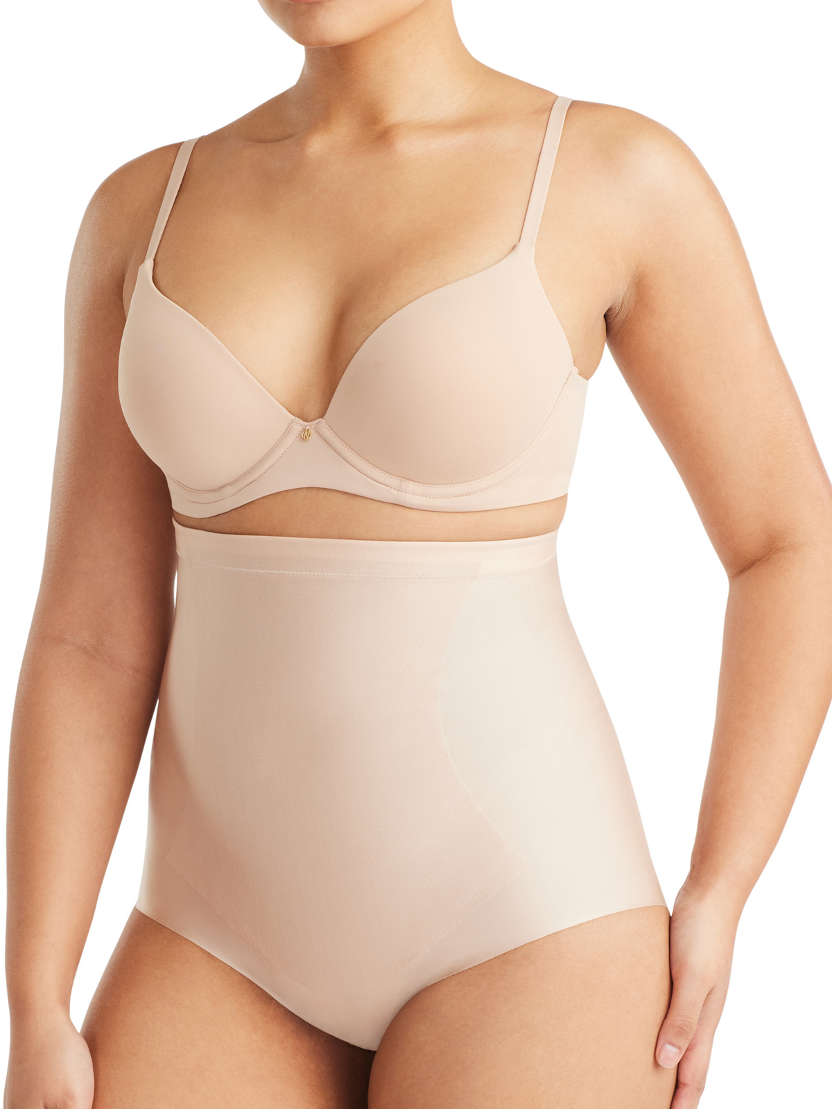 No Vpl High Waisted Brief in Warm Taupe by Nancy Ganz