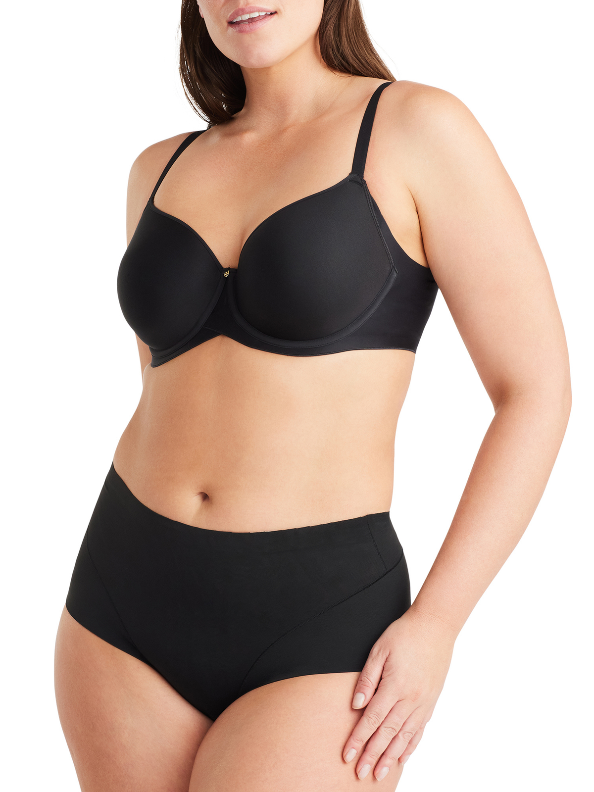 Sheer Infinity Brazilian Brief in Black by Nancy Ganz