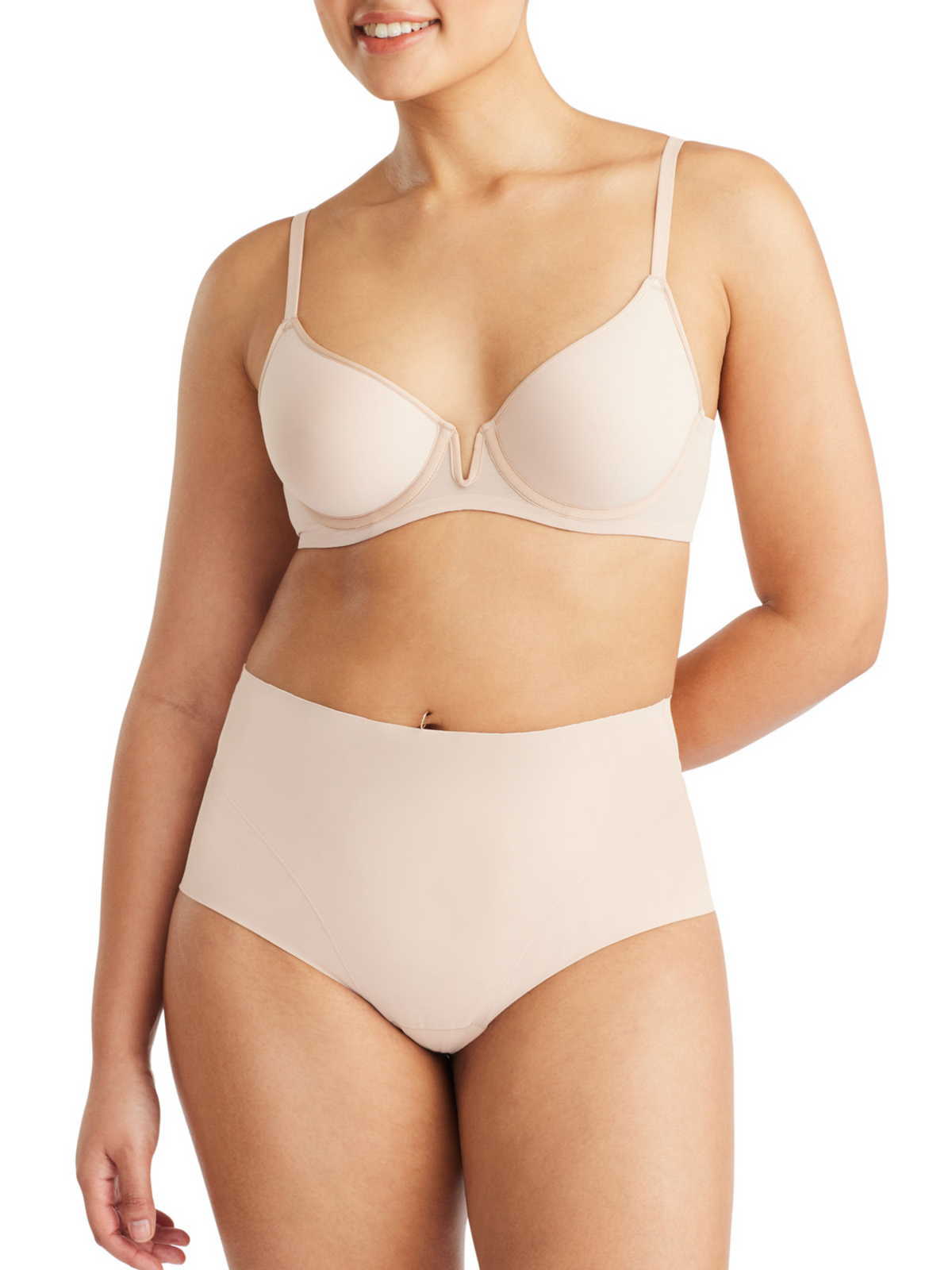 Sheer Infinity Brazilian Brief in Warm Taupe by Nancy Ganz