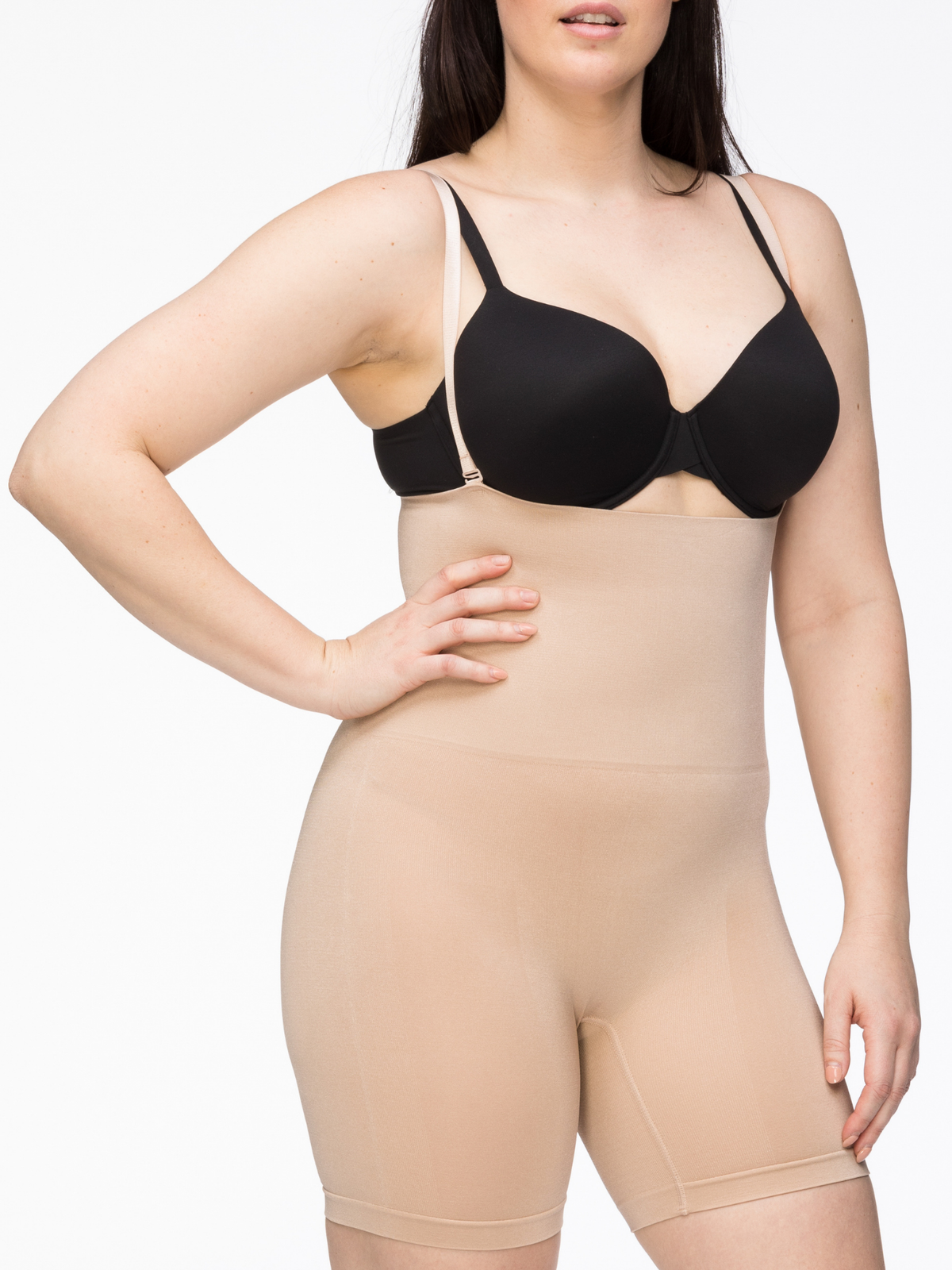Seamless High Waisted Short in Warm Taupe by Nancy Ganz