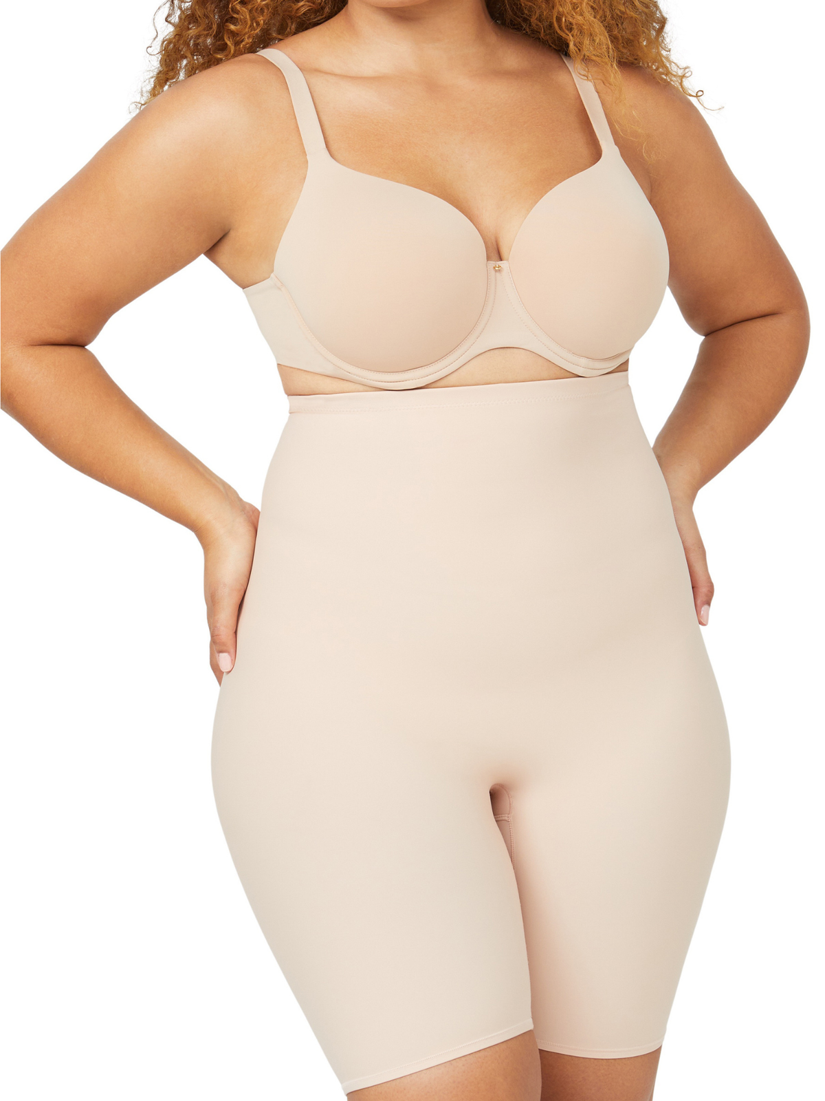 Body Sculpt High Waisted Thigh Shaper in Cameo by Nancy Ganz