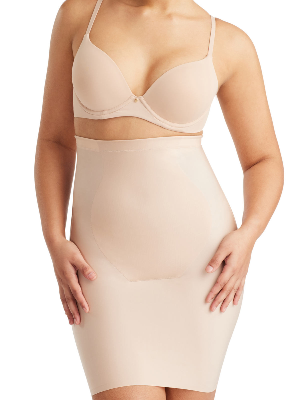 No VPL High Waisted Slip in Warm Taupe by Nancy Ganz.
