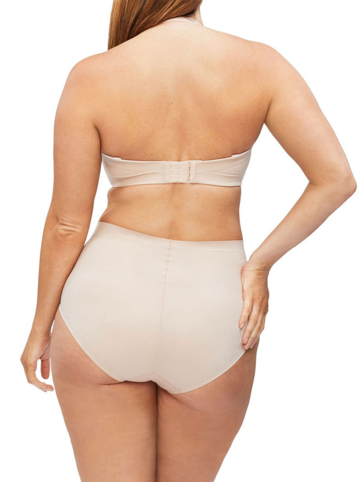 Nancy Ganz strapless contour bra with 4 rows of hook-and-eye adjustment for flexible fit