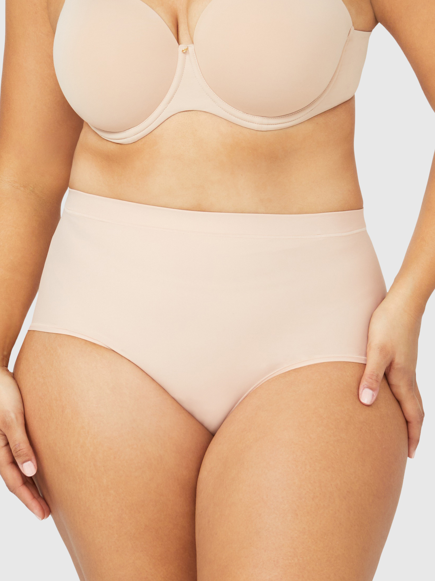 Body Sculpt Waisted Brief in Cameo by Nancy Ganz.