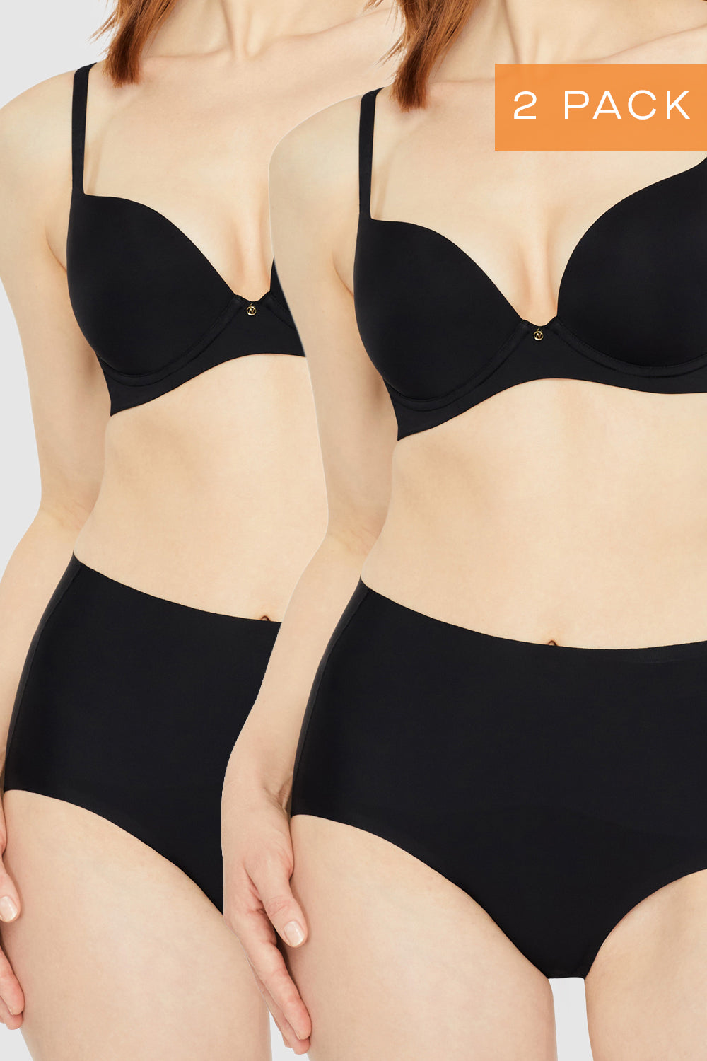 Nancy Ganz Revive Smooth Waisted Brief in Black, sophisticated seamless shaping brief with everyday comfort