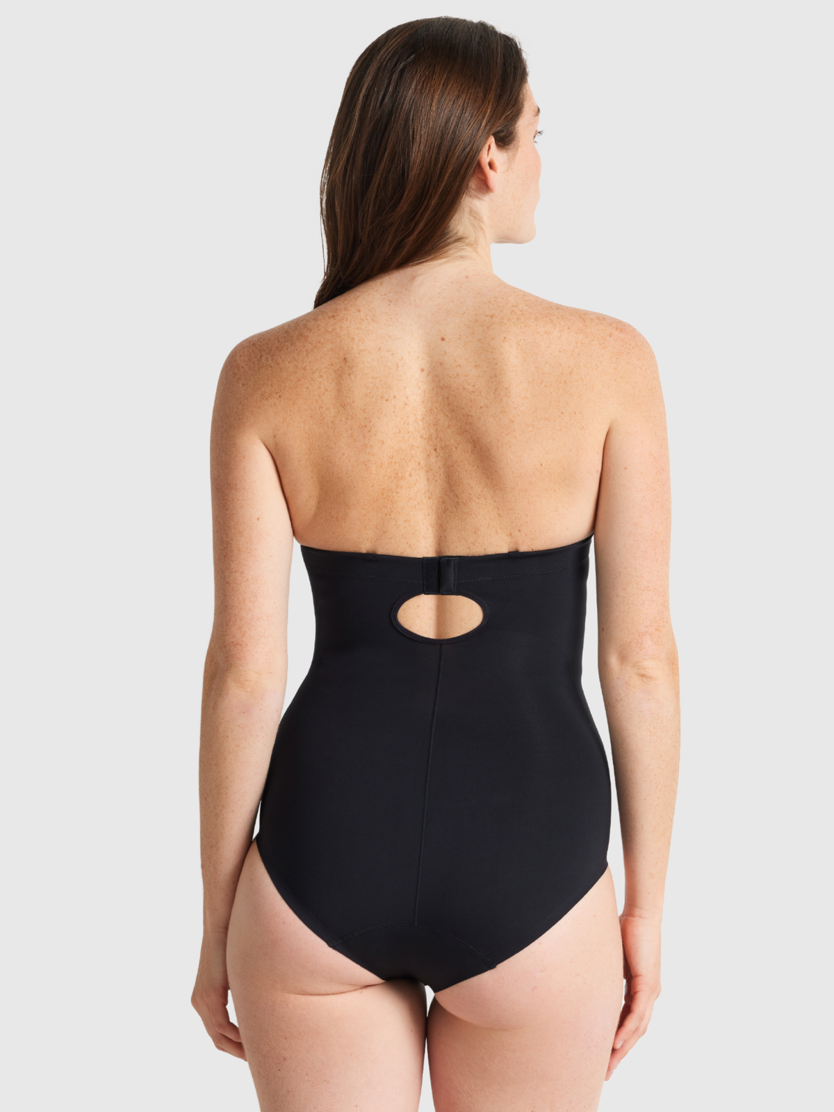 Detail of the detachable straps on the Nancy Ganz Body Define Strapless Bodysuit.