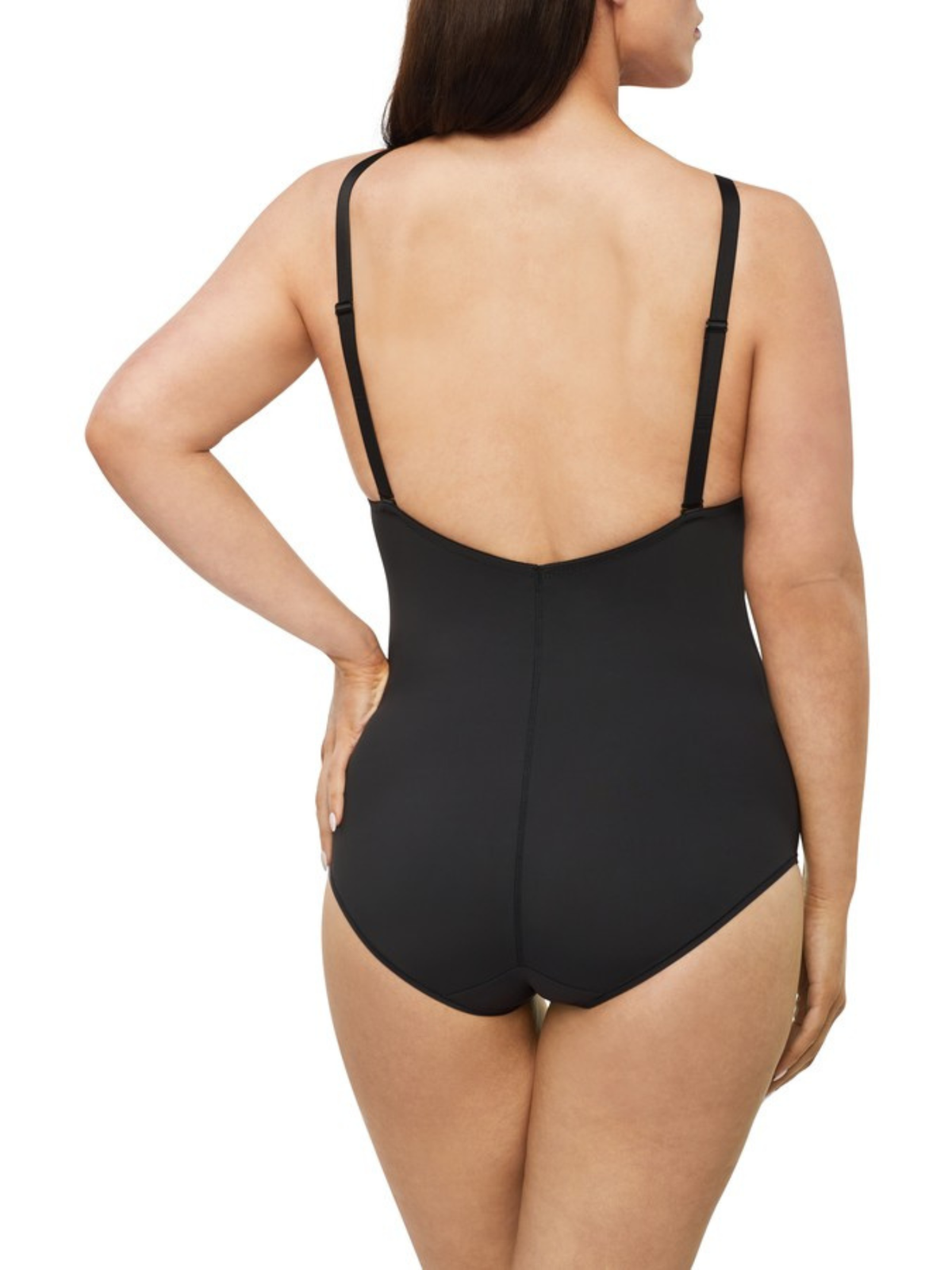 Back view of Nancy Ganz Body Sculpt Low Back Bodysuit, highlighting the low-back design and clean, invisible finish.