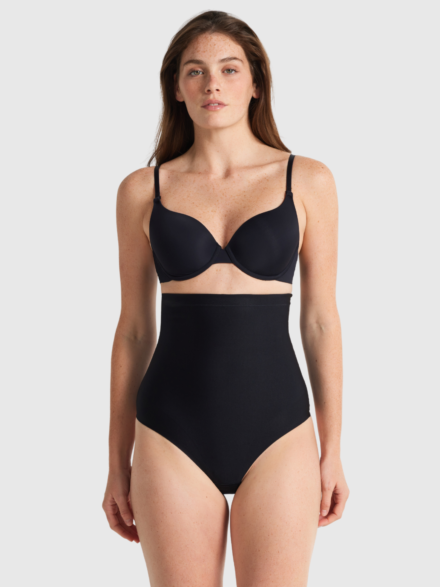 Nancy Ganz X-Factor High Waisted Thong in Black