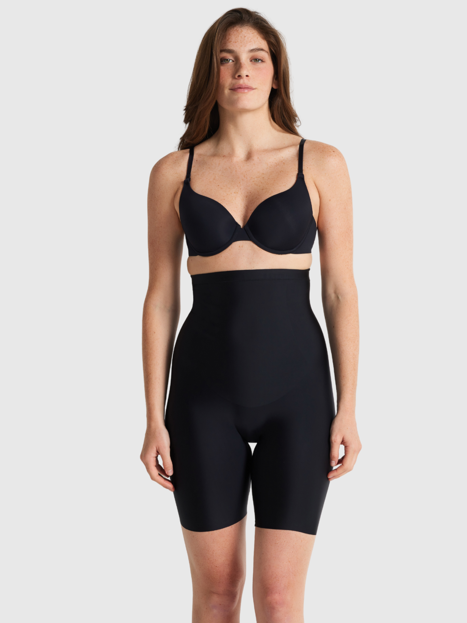 No VPL High Waisted Thigh Shaper in Black by Nancy Ganz.