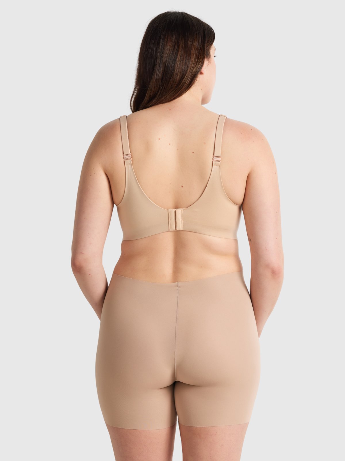 Back view of Nancy Ganz Body Smart waisted short with smooth free-cut fabric, breathable modal yarn, and deodorising Lycra for all-day comfort and no visible panty lines.