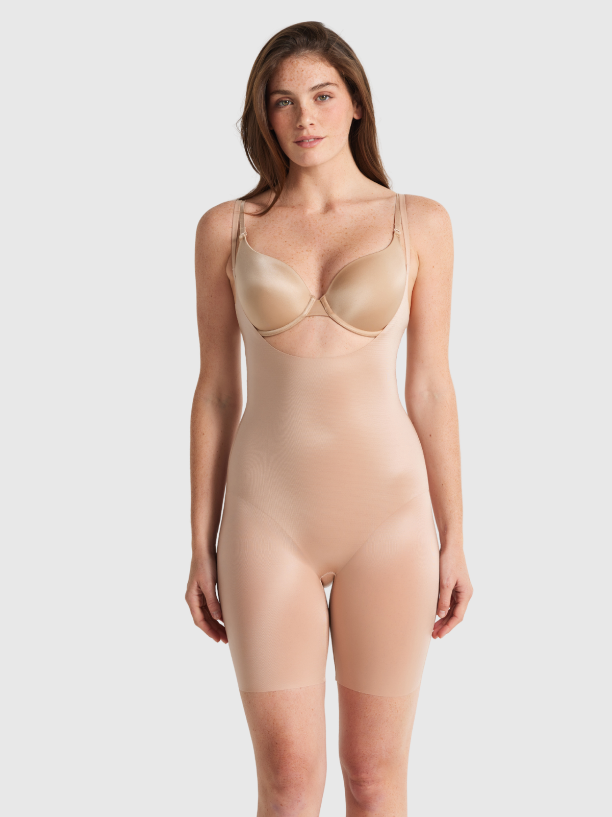 Body Skiins Underbust Jumpsuit in Warm Taupe by Nancy Ganz