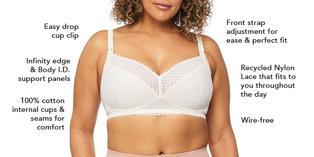 Buy White Recycled Lace Full Cup Comfort Bra 42B | Bras | Argos